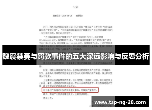 魏震禁赛与罚款事件的五大深远影响与反思分析